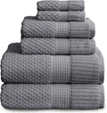 NY Loft 100% Cotton Towel Set 6 Piece | Super Soft & Absorbent Quick-Dry 2 Bath by NYLoft