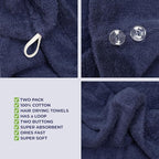 American Soft Linen 100% Cotton Hair Towels - Image 5