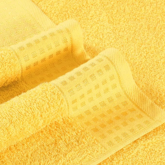 GLAMBURG 100% Cotton Ultra Soft 6 Pack Towel Set, Contains 2 Bath Towels 28x55 - Image 2