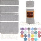 Beach Towel 100% Cotton Turkish Beach Towel Adult 38x70 Inch Pre-washed by NatureIsGift