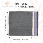 White Classic Wealuxe Multi Washcloths 24 Pack - Image 5