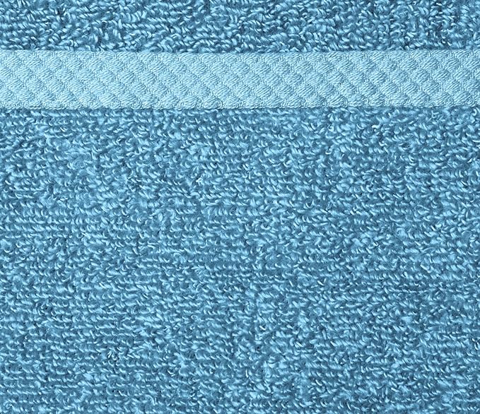 Amazon Basics Soft Cotton Washcloths, Lake Blue - Image 3
