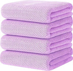 4 Pack Bath Towel Set, Waffle Bath Towel Set, Microfiber Super Soft Highly by Wuwahold