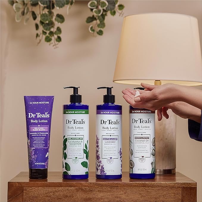 Dr Teal's 24 Hour Moisture+ Body Lotion, Lavender Essential Oil, 18 fl oz - Image 6