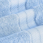 Modern Threads 4-Pack SpunLoft Bath Sheet Blue 35x66 - Image 4