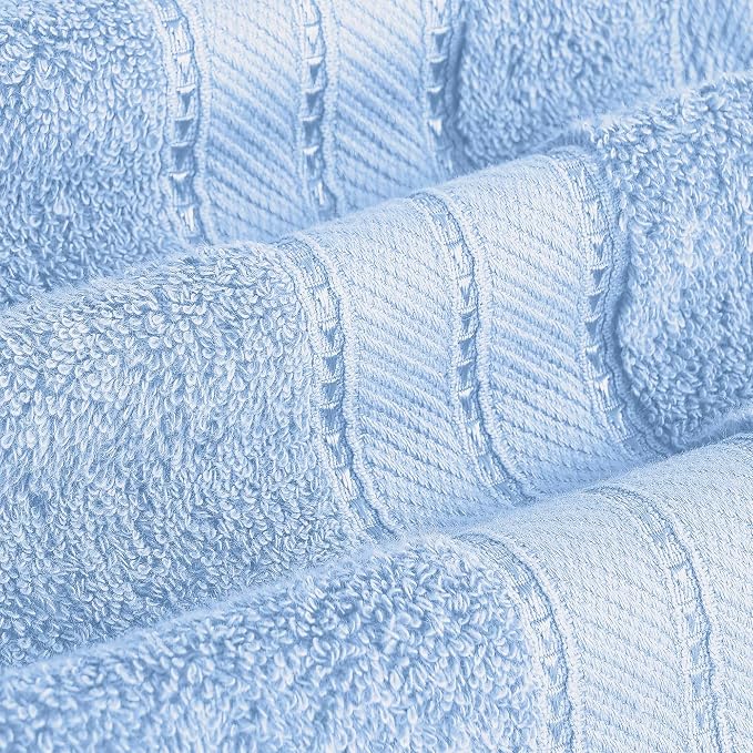 Modern Threads 4-Pack SpunLoft Bath Sheet Blue 35x66 - Image 4