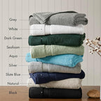 Madison Park 800GSM Bath Sheet Towel Oversized 34" x 68" 2 Pack 100% Cotton - Image 6