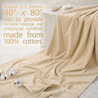 Cotton Paradise 100% Cotton 40x80 Oversized Bath Sheet, Extra Large Turkish - Image 2