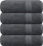 GLAMBURG Premium Cotton 4 Pack Bath Towel Set by GLAMBURG