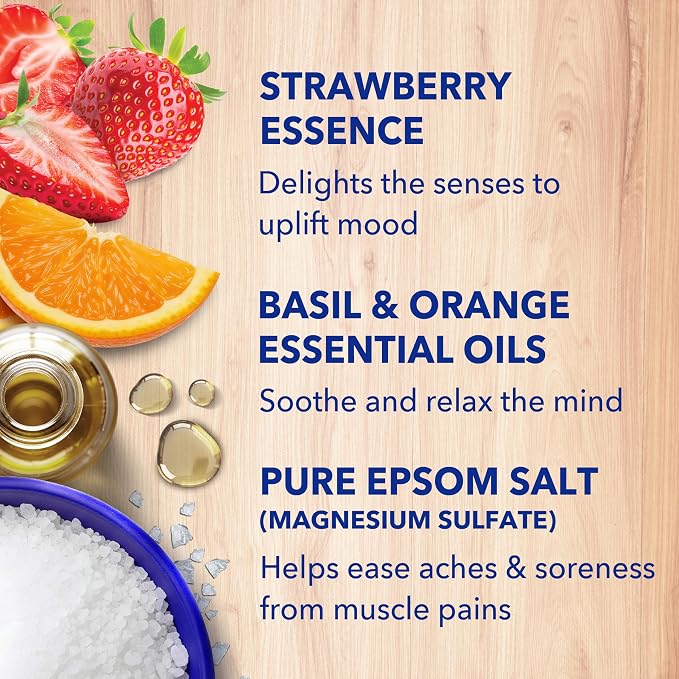 Dr Teal's Epsom Salt Magnesium Soak, Strawberry Serenade - Image 4