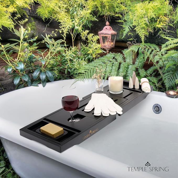 Temple Spring Bamboo Bathtub Tray Caddy - Image 6