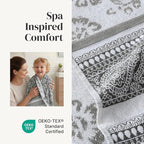 Modern Threads Floral Trail 6-Piece 100% Cotton Towel Set – Reversible Yarn - Image 4