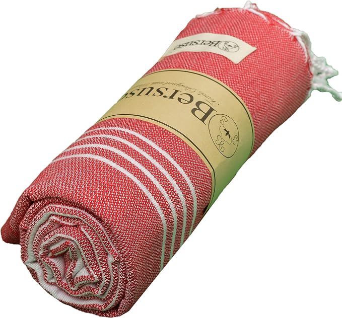 Bersuse Towels Anatolia XL Beach Blanket Throw Blanket Turkish Towel 100% - Image 2