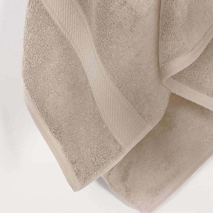 SUPERIOR Egyptian Cotton Pile Bath Towel Set of 2, Ultra Soft Luxury Towels - Image 6