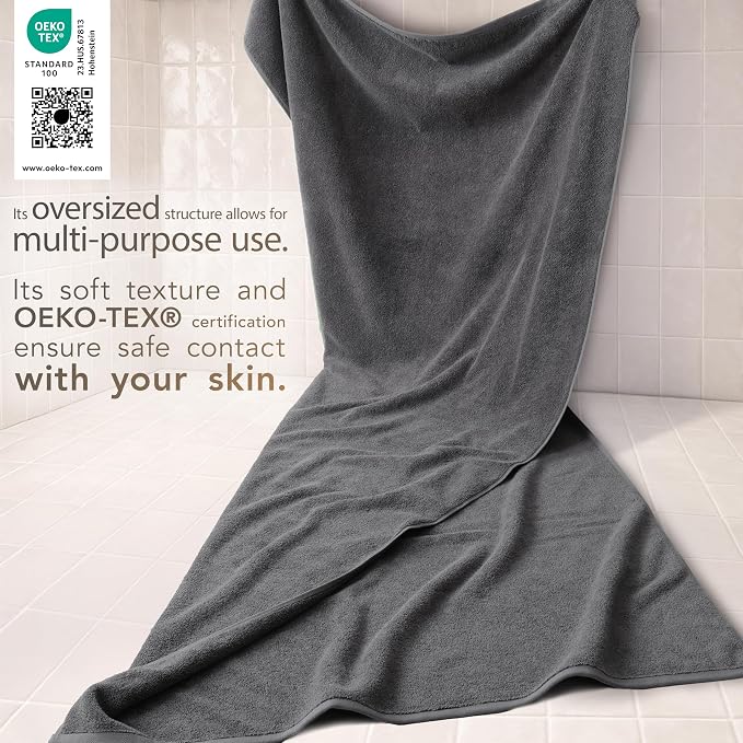 Cotton Paradise 100% Cotton 40x80 Oversized Bath Sheet, Extra Large Turkish - Image 3
