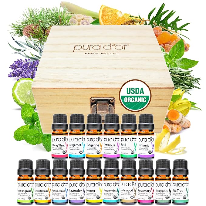 PURA D'OR Organic Sweet16 Essential Oils Set by PURADOR