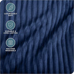 Bare Home Textured Fleece Blanket - Image 3