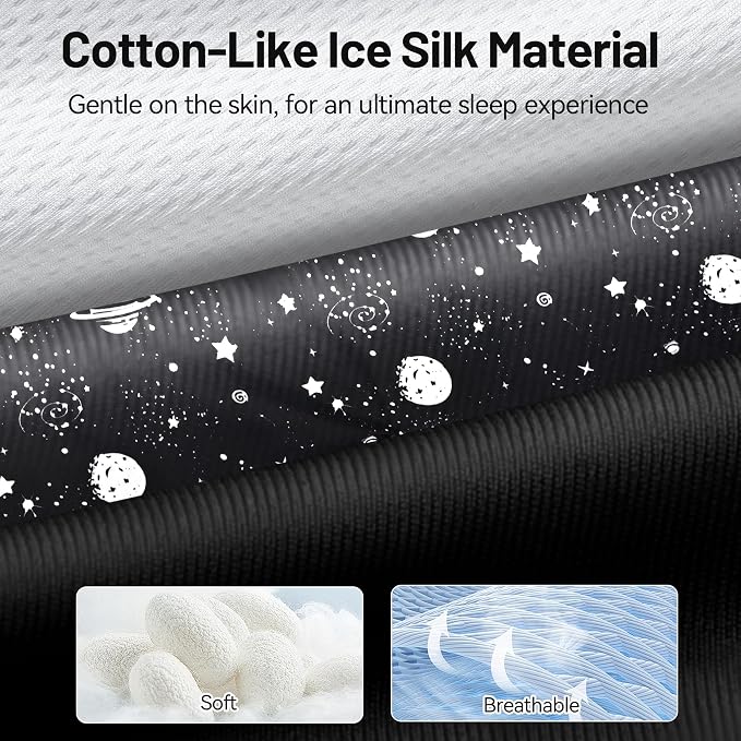 LOVE EYE Dual Side Sleep Mask, Ice Silk Eye Sleeping Mask & Blindfold - Image 2