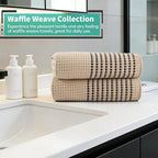 MICROFI New Microfiber Waffle Bath Towels, 2 Pieces, Fast Drying, Lint Free 430 - Image 6