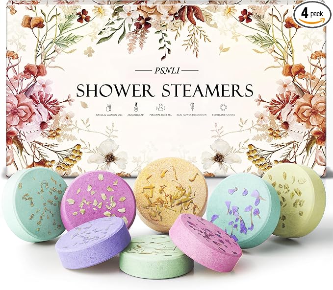Shower Steamers Aromatherapy Stocking Stuffers 8 Scents, Christmas Gifts by Psnli