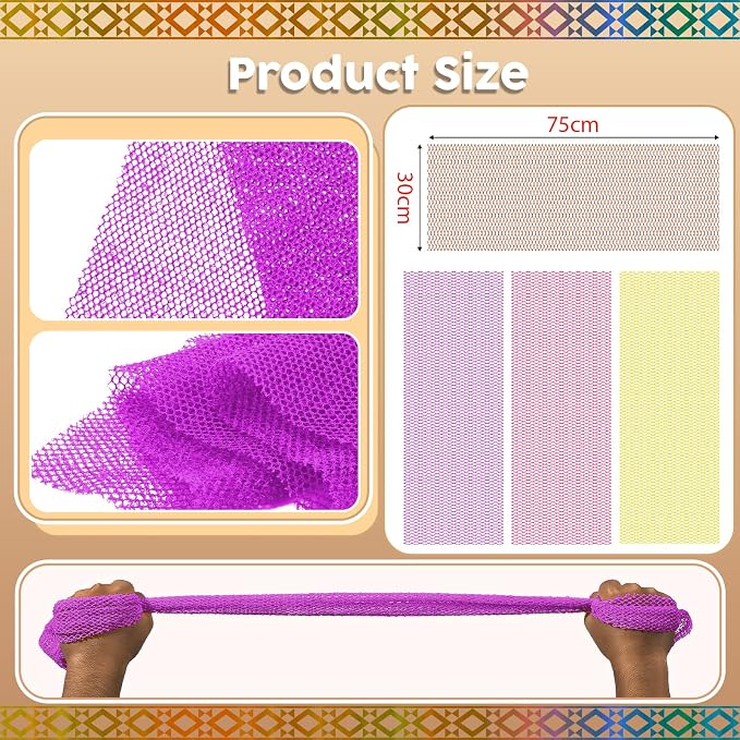 African Net Sponge Set -Premium Exfoliating Bath Scrubber - Image 2