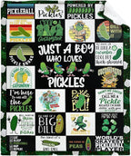 Pickle Flannel Fleece Blanket Throw Couch Microfiber Soft Cozy Lightweight by DOREALA