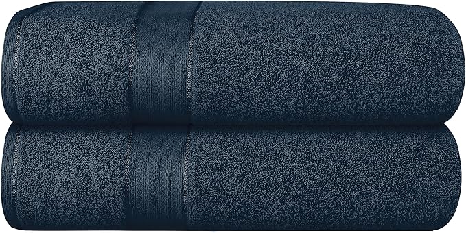 GLAMBURG 700 GSM Premium Cotton 2-Pack Oversized Extra Large Bath Sheet Set by GLAMBURG