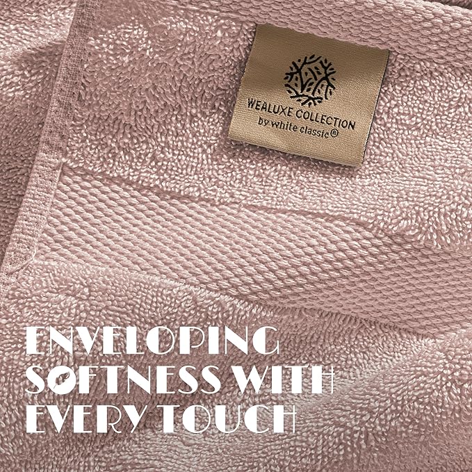 White Classic Pink Hand Towels for Bathroom Cotton Hand Towel Bulk for Gym - Image 3