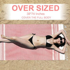 Genovega 6 Packs Oversized Turkish Beach Towels Set Bulk 74"x38" Extra Large - Image 4
