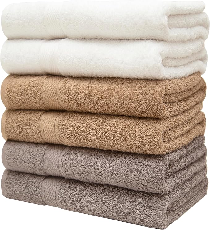 Pleasant Home Bath Towels Set of 6 100% Cotton, 515 GSM | Soft & Highly - Image 2