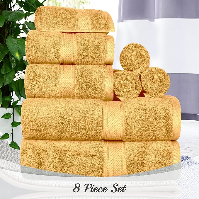 Superior Egyptian Cotton Pile 6-Piece Towel Set, Includes 2 Bath, 2 Hand - Image 3