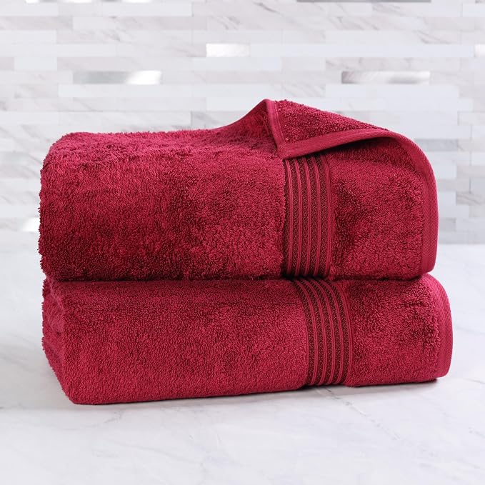 Superior Egyptian Cotton 2-Piece Bath Sheet Towel Set, Oversized Body Towels - Image 2