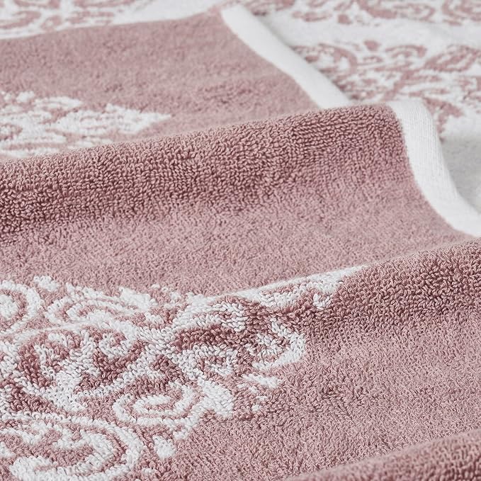 Modern Threads 6 Piece Reversible Yarn Dyed Jacquard Towel Set Artesia Damask - Image 4
