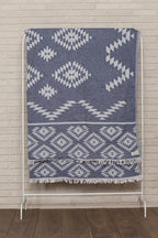 Bersuse 100% Cotton Teotihuacan XL Throw Blanket Turkish Towel Beach Blanket - Image 8