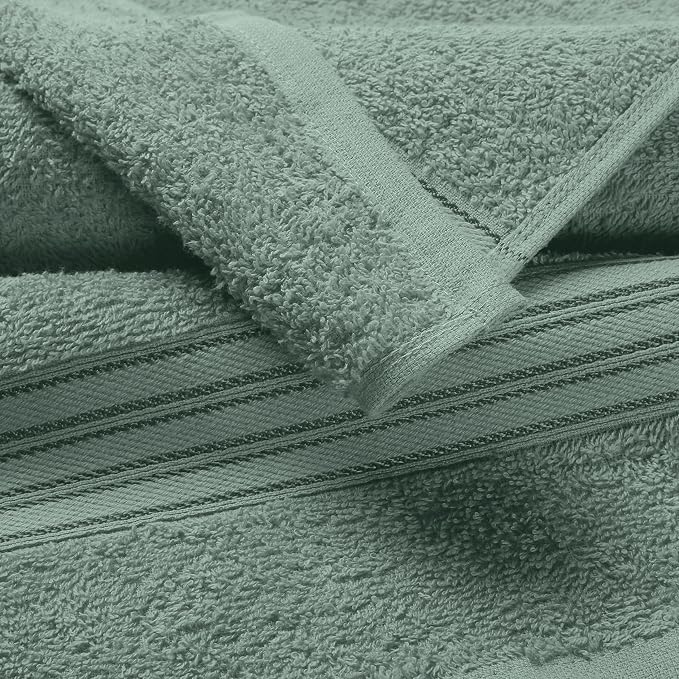 BOUTIQUO 6 Pack Cotton Towel Set, Contains 2 Bath Towels 28x55 inch, 2 Hand - Image 2