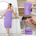 POLYTE 430 GSM Microfiber Quick Dry Lint Free Oversize Bath Towel Set, 6 Piece - Image 5