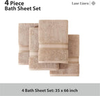 LANE LINEN 100% Cotton Bath Sheets Set of 4 - Image 4