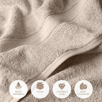 SUPERIOR Egyptian Cotton Pile Bath Towel Set of 2, Ultra Soft Luxury Towels - Image 5