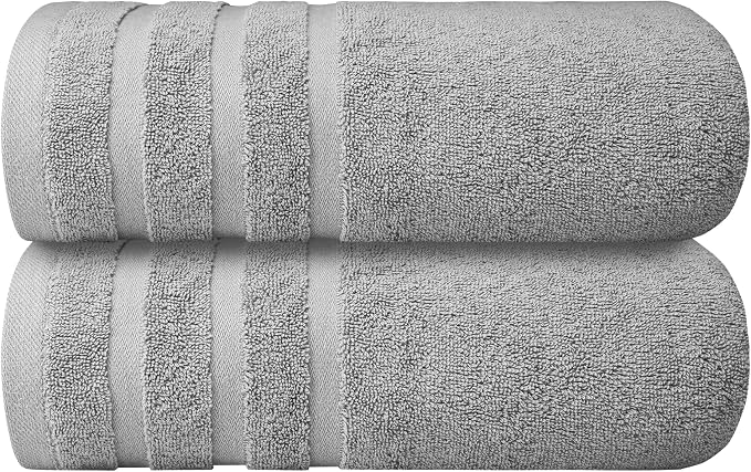 Infinitee Xclusives 100% Cotton Luxury Bath Towels Set of 2 - Image 8