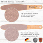 3 Swords Germany Brand Quality Foot File Made from German Beech Wood, Two-Sided - Image 3