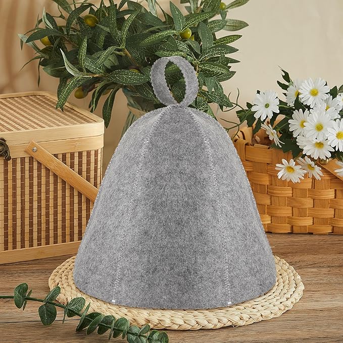 JaGely Sauna Hat for Men Women Sauna Hat Vaporarium Cap Russian Banya Cap for - Image 6
