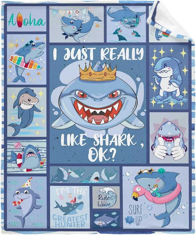 Fish Flannel Fleece Blanket Throw Couch Microfiber Soft Cozy Lightweight Luxury by DOREALA