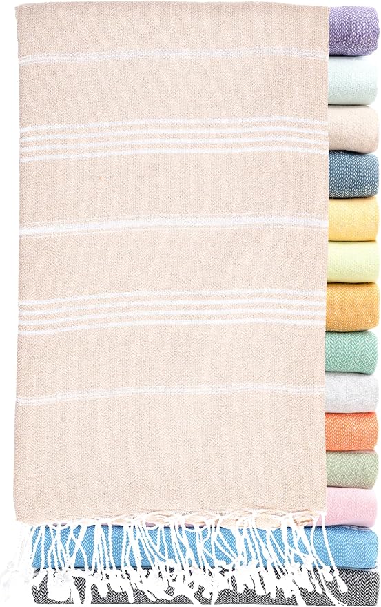 Ray Silver Turkish Beach Towel – 100% Cotton 40x71 Quick Dry Oversized Sand by RaySilver