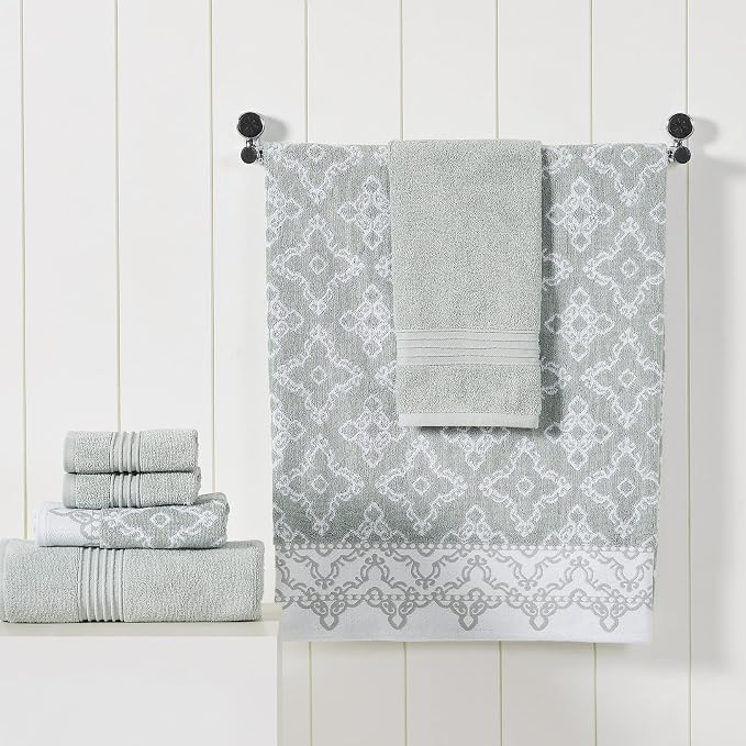 Modern Threads Charlize 6-Piece 100% Cotton Towel Set – Reversible Yarn Dyed - Image 2