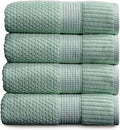 NY Loft 100% Cotton Bath Towel 4 Pack | Super Soft & Absorbent Quick-Dry Bath by NYLoft