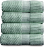 NY Loft 100% Cotton Bath Towel 4 Pack | Super Soft & Absorbent Quick-Dry Bath by NYLoft