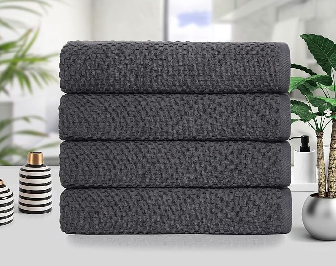 COTTON CRAFT Waffle Luxury Euro Spa Waffle Weave Towel Set - Image 6