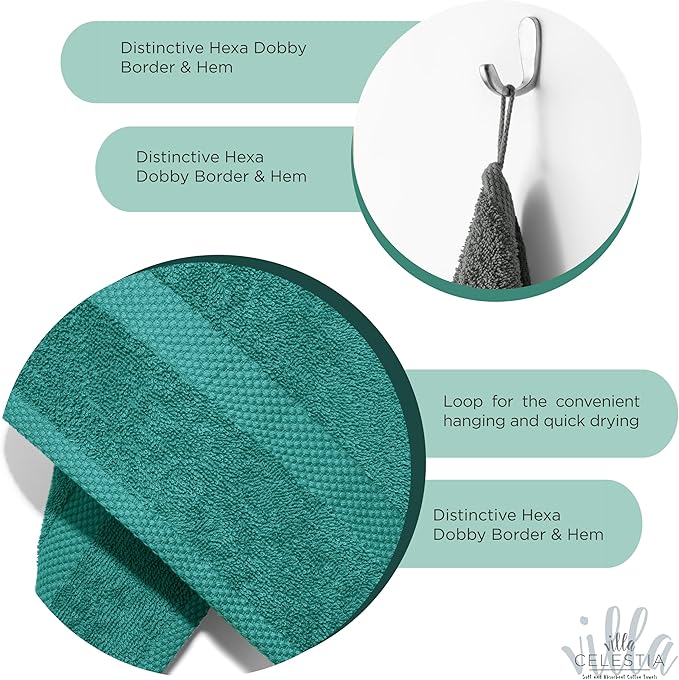 100% Cotton Wash Cloth for face & Body Set of 6, Sustainable, Highly Absorbent - Image 4