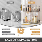 Akinbas 2 Tier Bathroom Organizer Countertop Makeup Perfume Tray Skincare - Image 4