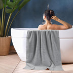 BOUTIQUO 100% Cotton 2 Pack Bath Towel Set 28x55, Eco-Friendly Large Bath Towels - Image 5